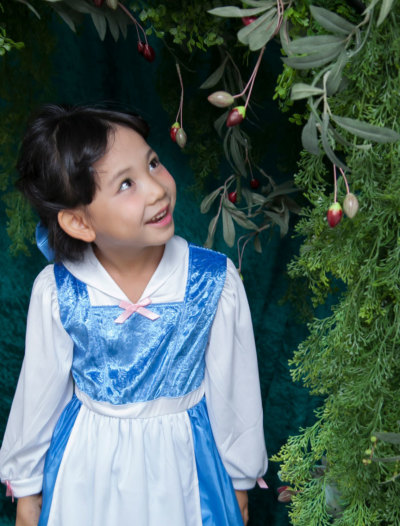 美女と野獣 エプロンワンピースドレス 子供用プリンセスドレス ディズニーコスチューム販売店 リトルプリンセスルーム