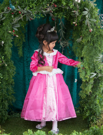ハイグレード 眠れる森の美女長袖ピンクドレス 子供用プリンセスドレス ディズニーコスチューム販売店 リトルプリンセスルーム
