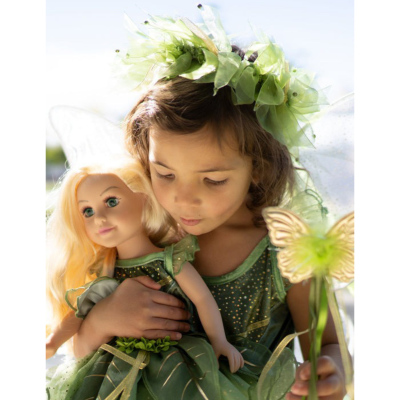 ピクシー ティンカーベル 髪飾り＆ステッキ＞∥子供用プリンセスドレス