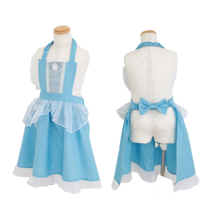 お姫様ドレスエプロン♡即納品1着のみ プリンセスなりきり かんたんドレス エプロン 3角巾つきセット
